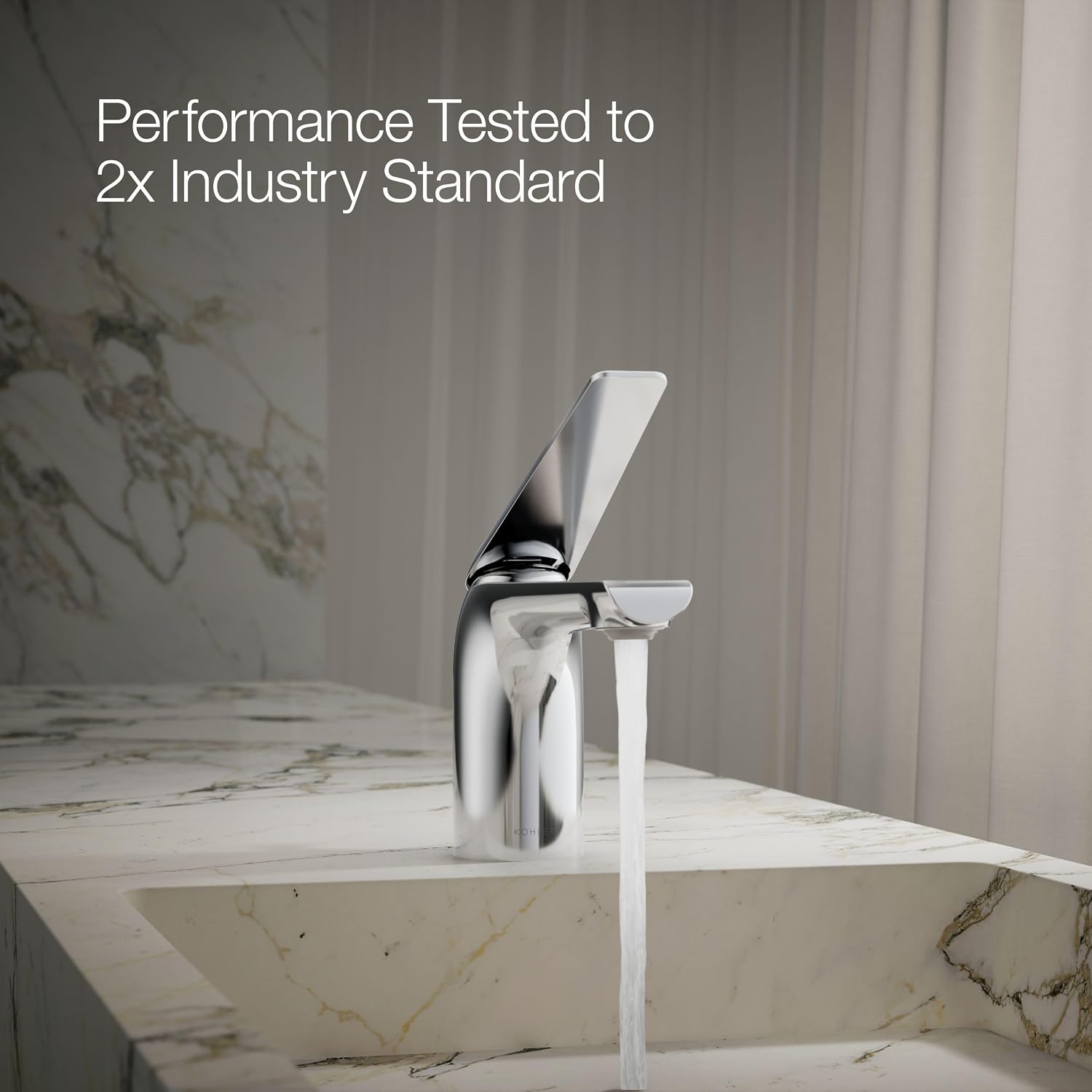 Kohler 97345-4-CP Avid® Single-Handle Bathroom Sink Faucet, 1.2 gpm, Polished Chrome
