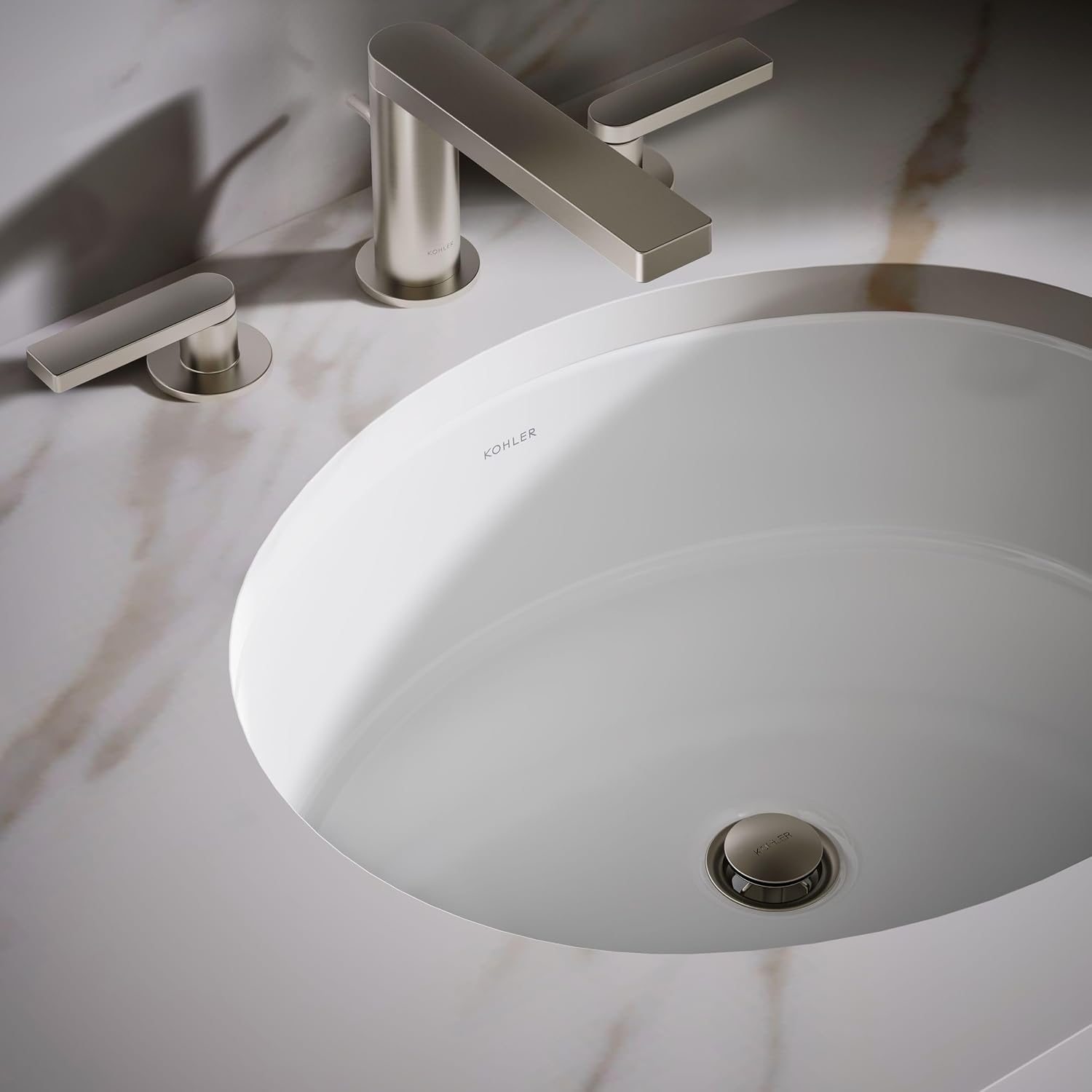 Kohler K-2881-0 Verticyl Oval Undercounter Bathroom Sink, White, One Size