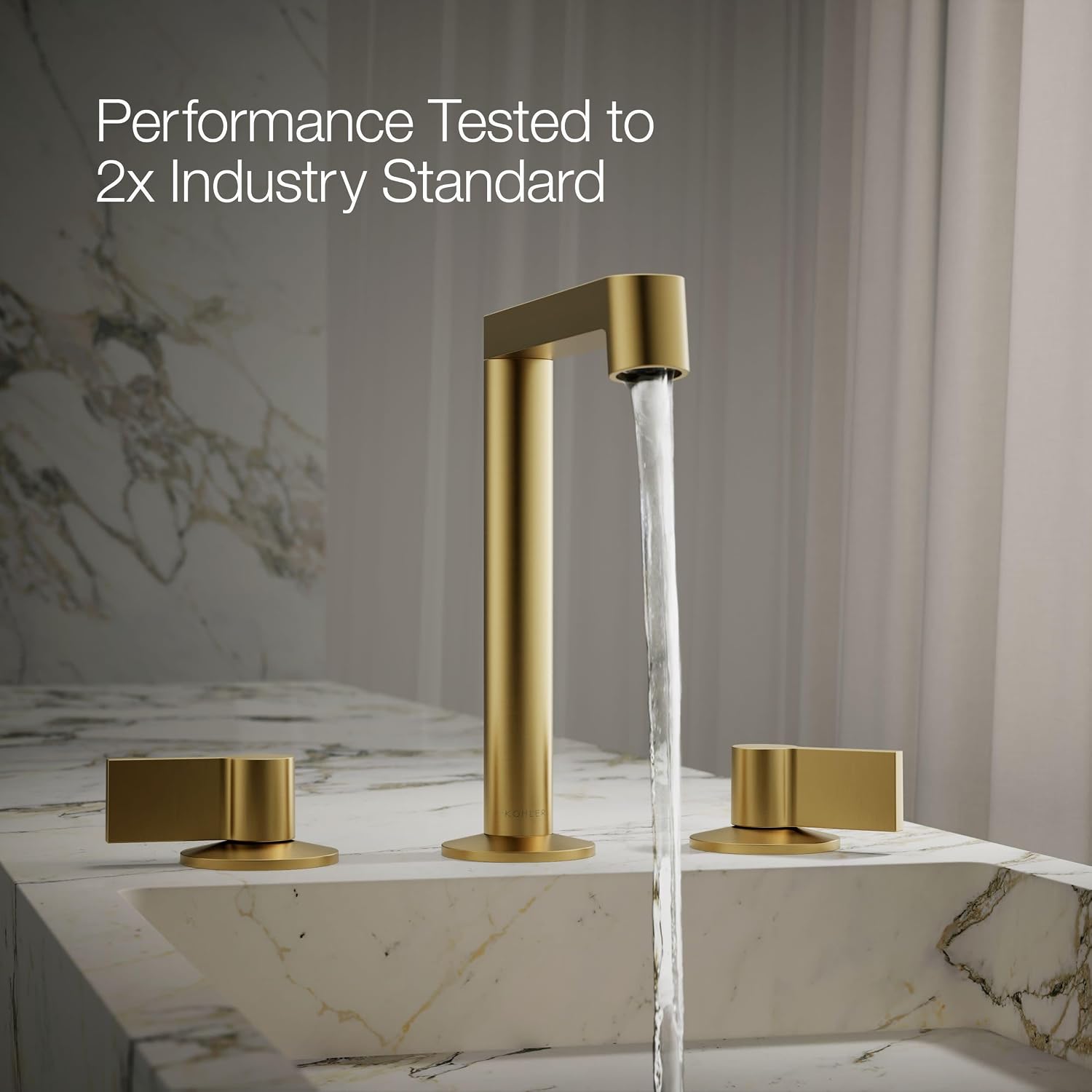 Kohler 77974-4-2MB Components Plumbing Fixtures, Vibrant Brushed Moderne Brass