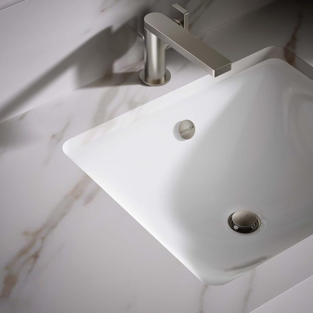 Kohler K-5400-0 Iron Plains Dual-Mount Bathroom Sink, White, 20.56