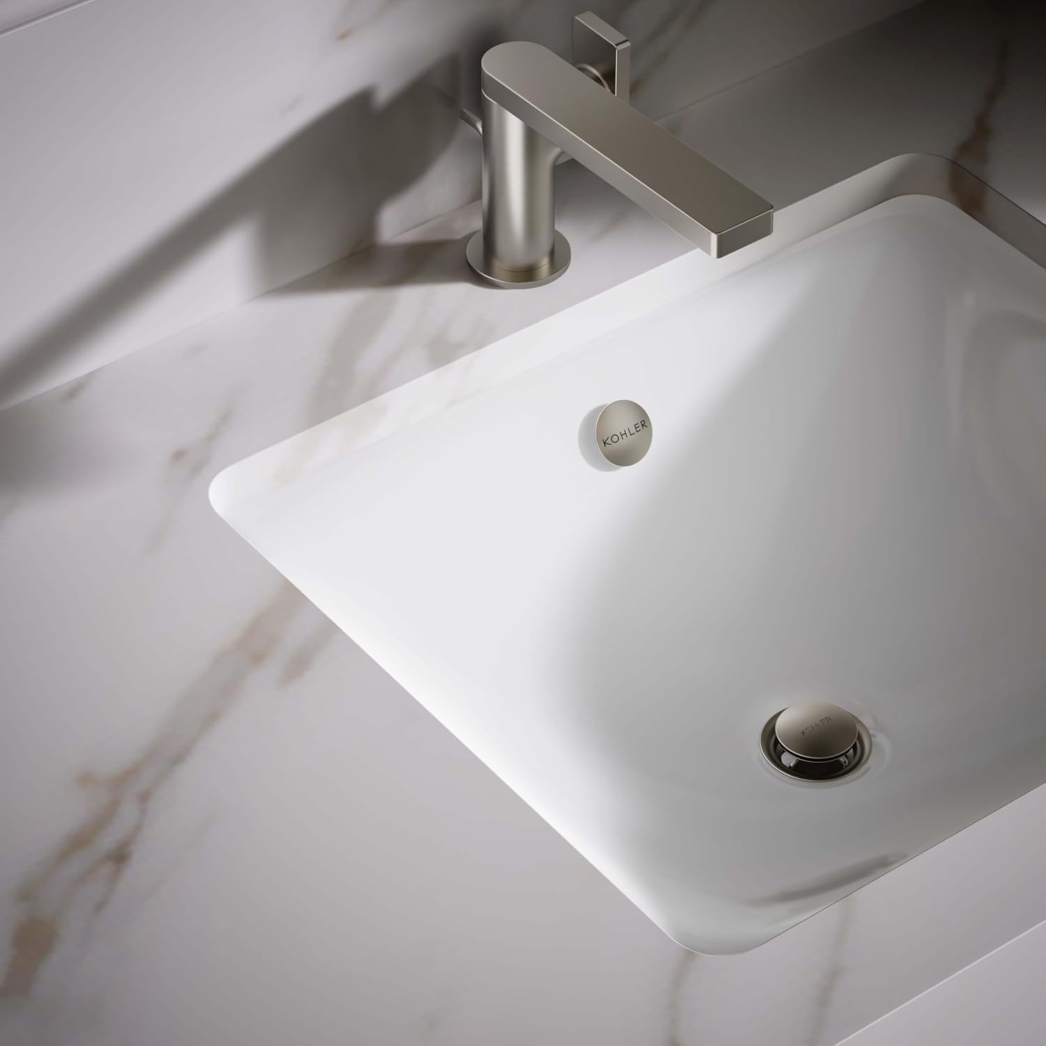 Kohler K-5400-0 Iron Plains Dual-Mount Bathroom Sink, White, 20.56