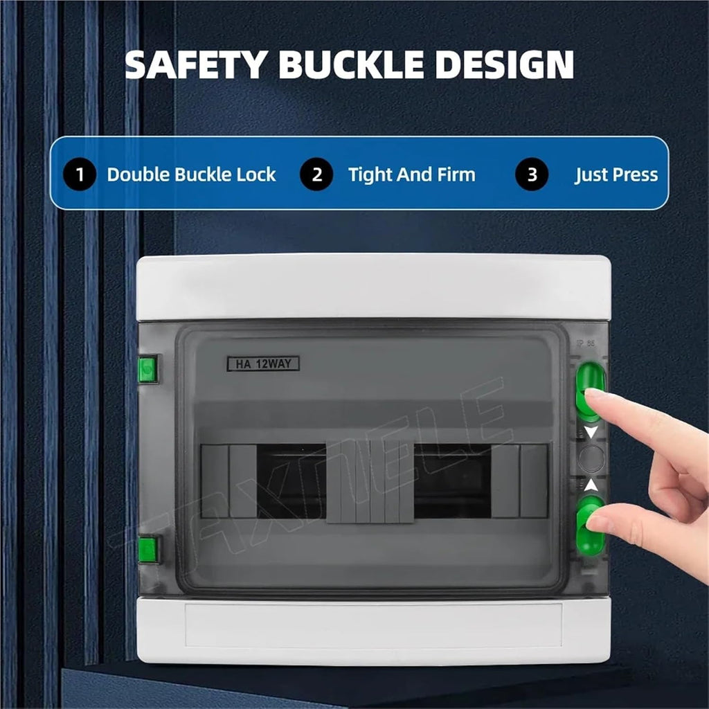 IP65 Outdoor Waterproof Electrical Distribution Box 4 8 12 18 24 Ways MCB Switch Meter Timer PC Plastic Junction Wire(24 Ways)