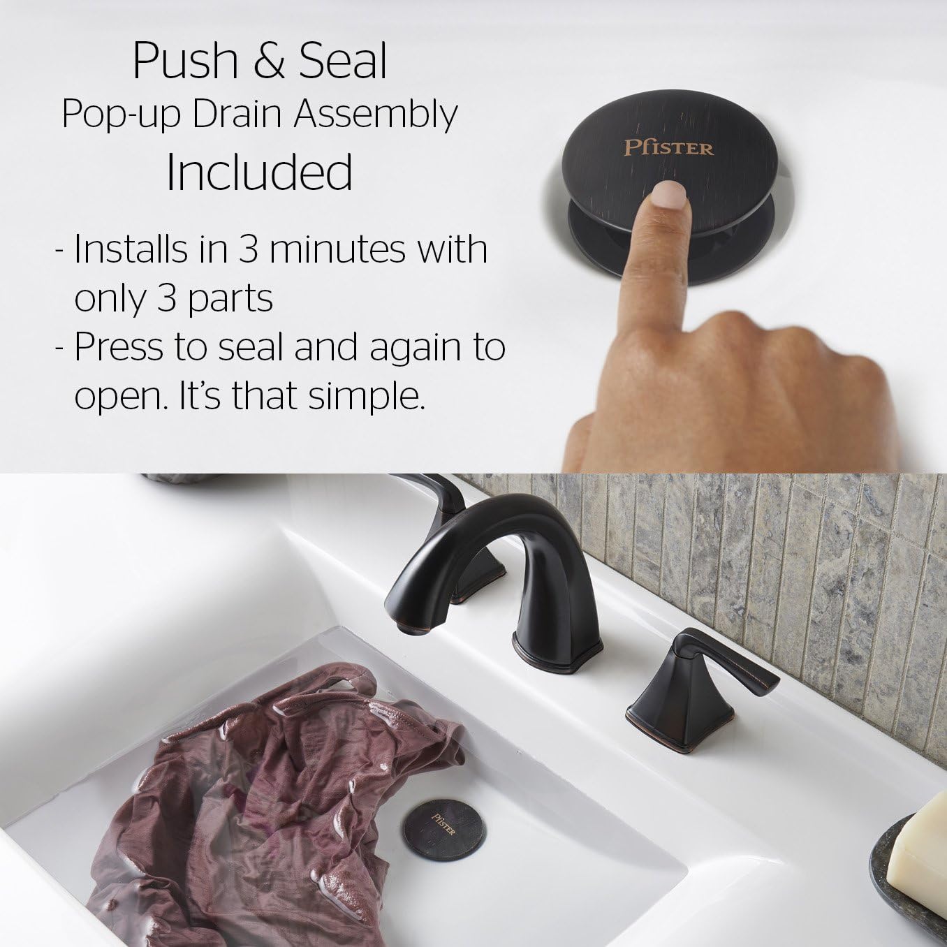 Pfister LG42-CB1Y Avalon Single Control Bath Faucet, Tuscan Bronze, 1.2 GPM