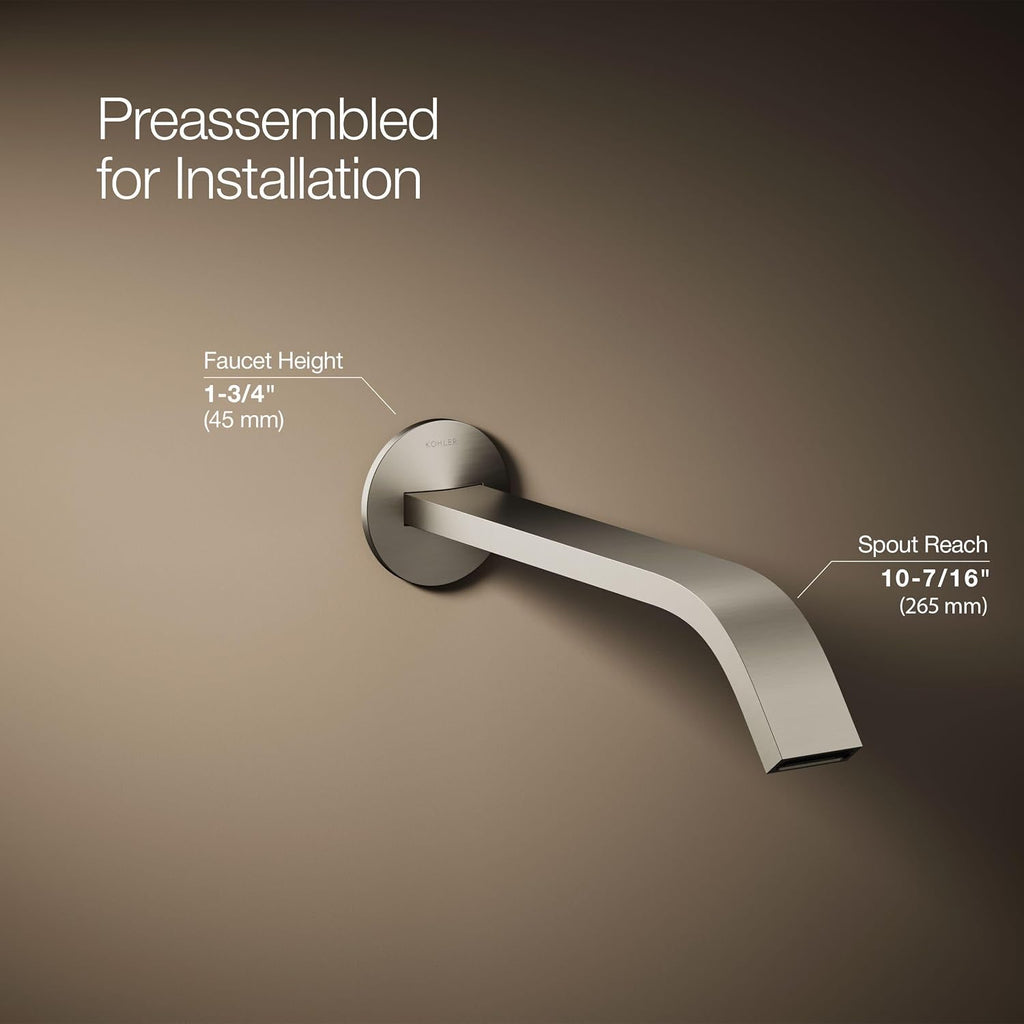 Kohler KT23888-BN Components 1.2 GPM Bathroom Faucet - Handles Sold Separately Vibrant Brushed Nickel