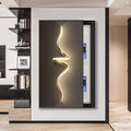 Electric Meter Box Decorative Painting, Wall Mounted Electrical Panel Cover, Fuse Box Covers, Flip or Sliding Design, Simple Install, Easy to Clean(Brown 1,45 * 90cm/17.7 * 35.4in)