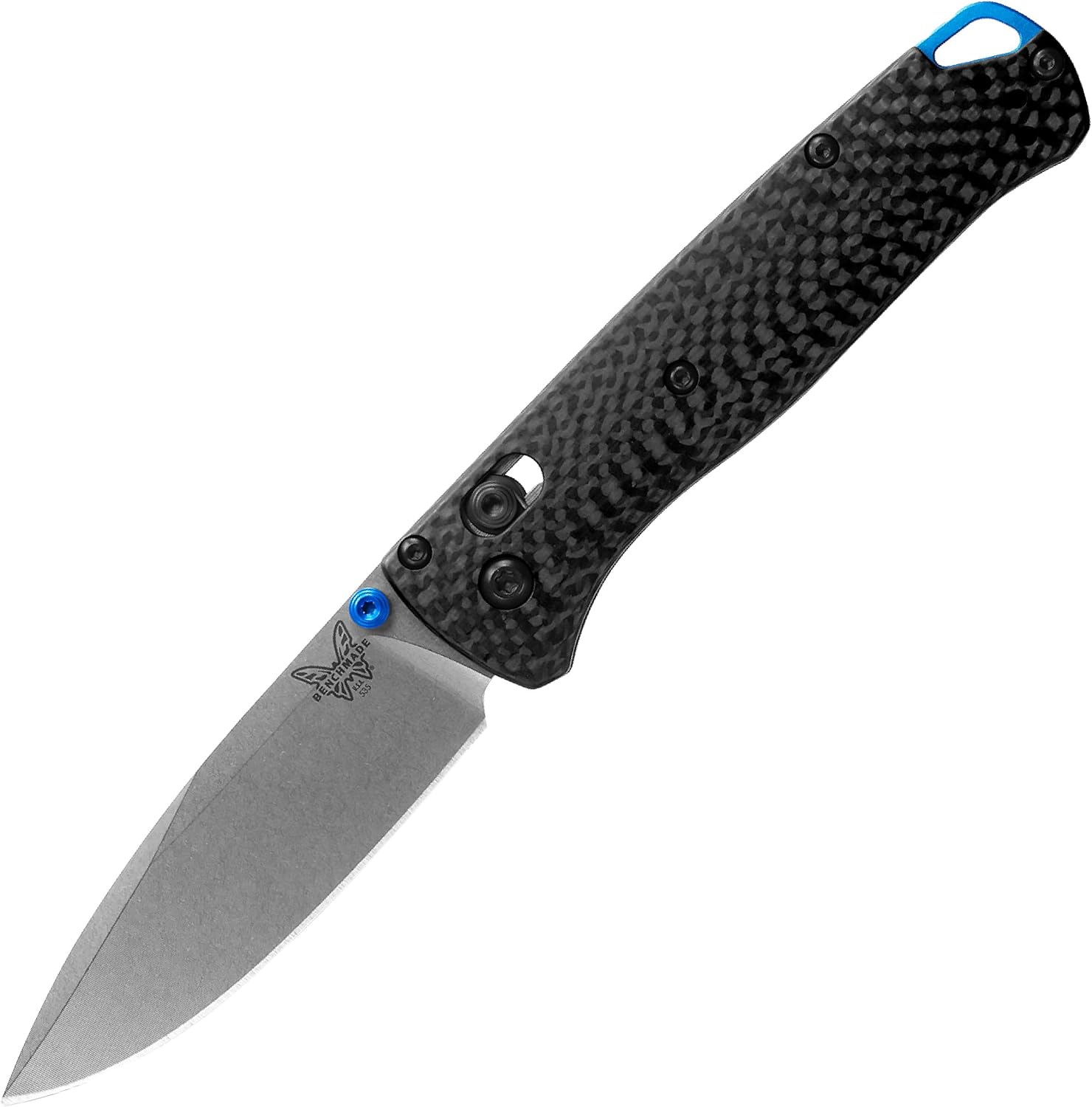 Benchmade - Bugout Outdoor EDC Folding Knife, Slim, Lightweight, Drop-Point Blade, Carbon Fiber (535-3)