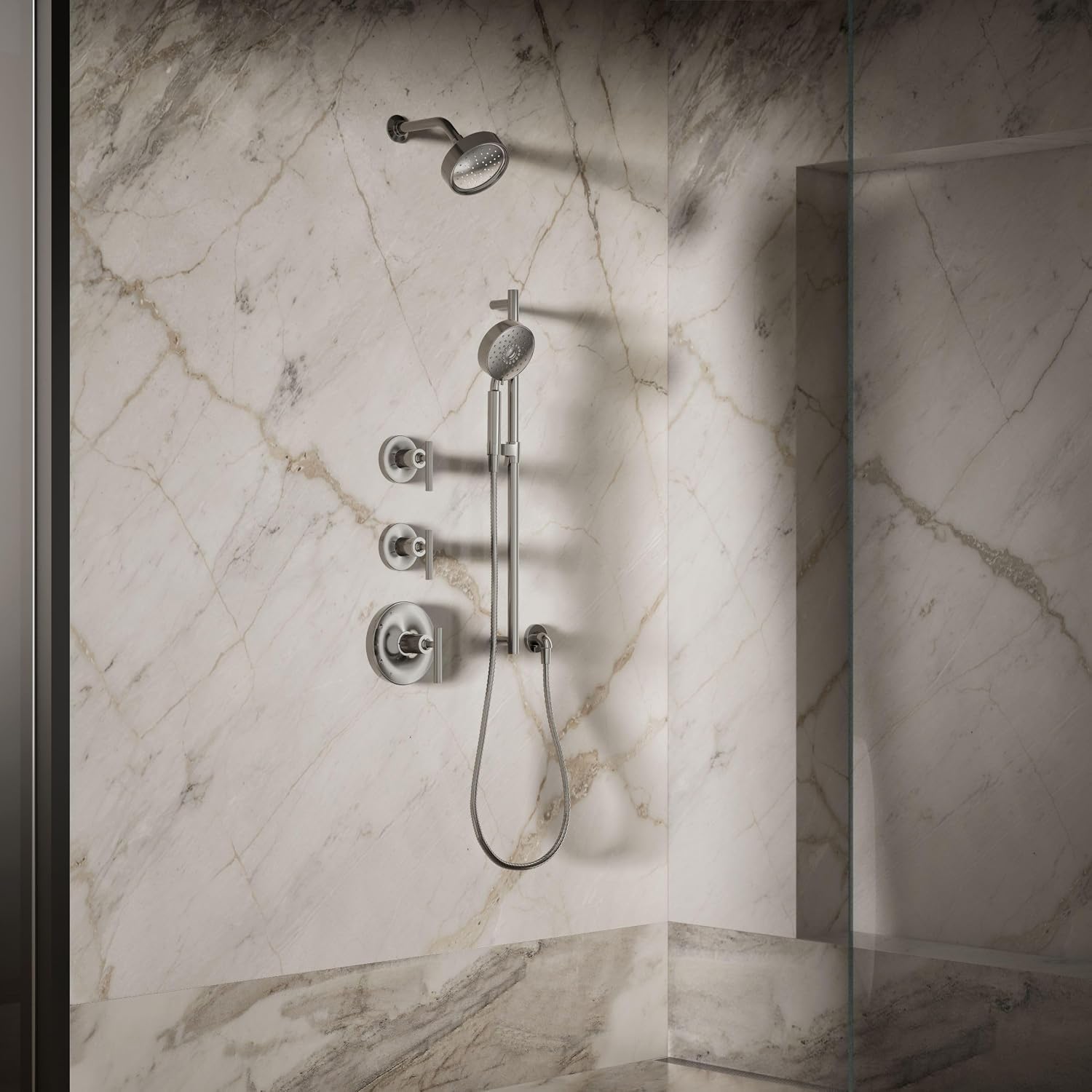 Kohler 965-AK-TT Purist® Single-function showerhead, 2.5 gpm, Vibrant Titanium