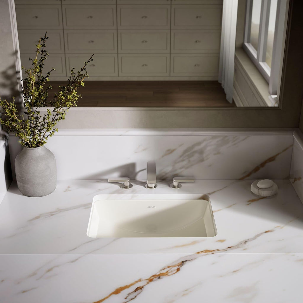 KOHLER K-2214-96 Ladena Undercounter Bathroom Sink, Biscuit, 0' To 4'