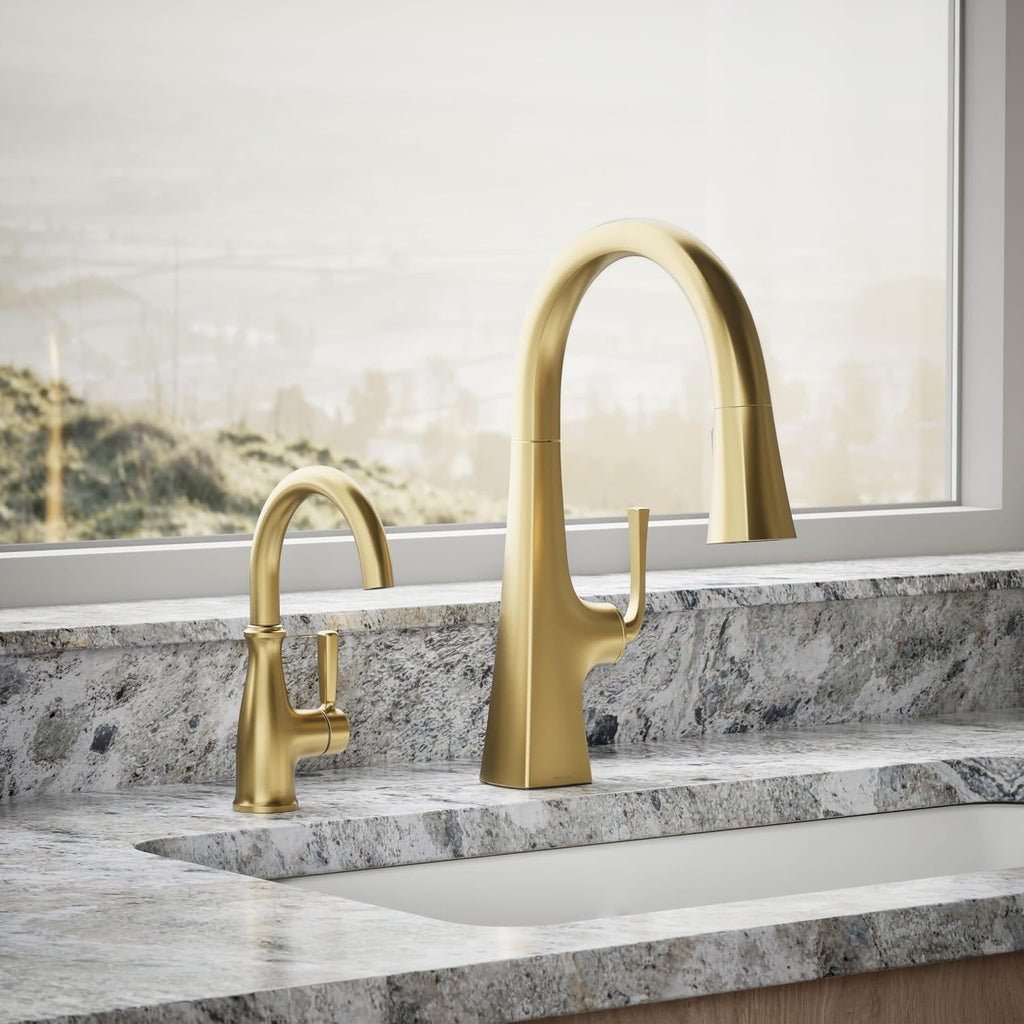 Kohler 26367-2MB Traditional Beverage Faucet, Vibrant Brushed Moderne Brass