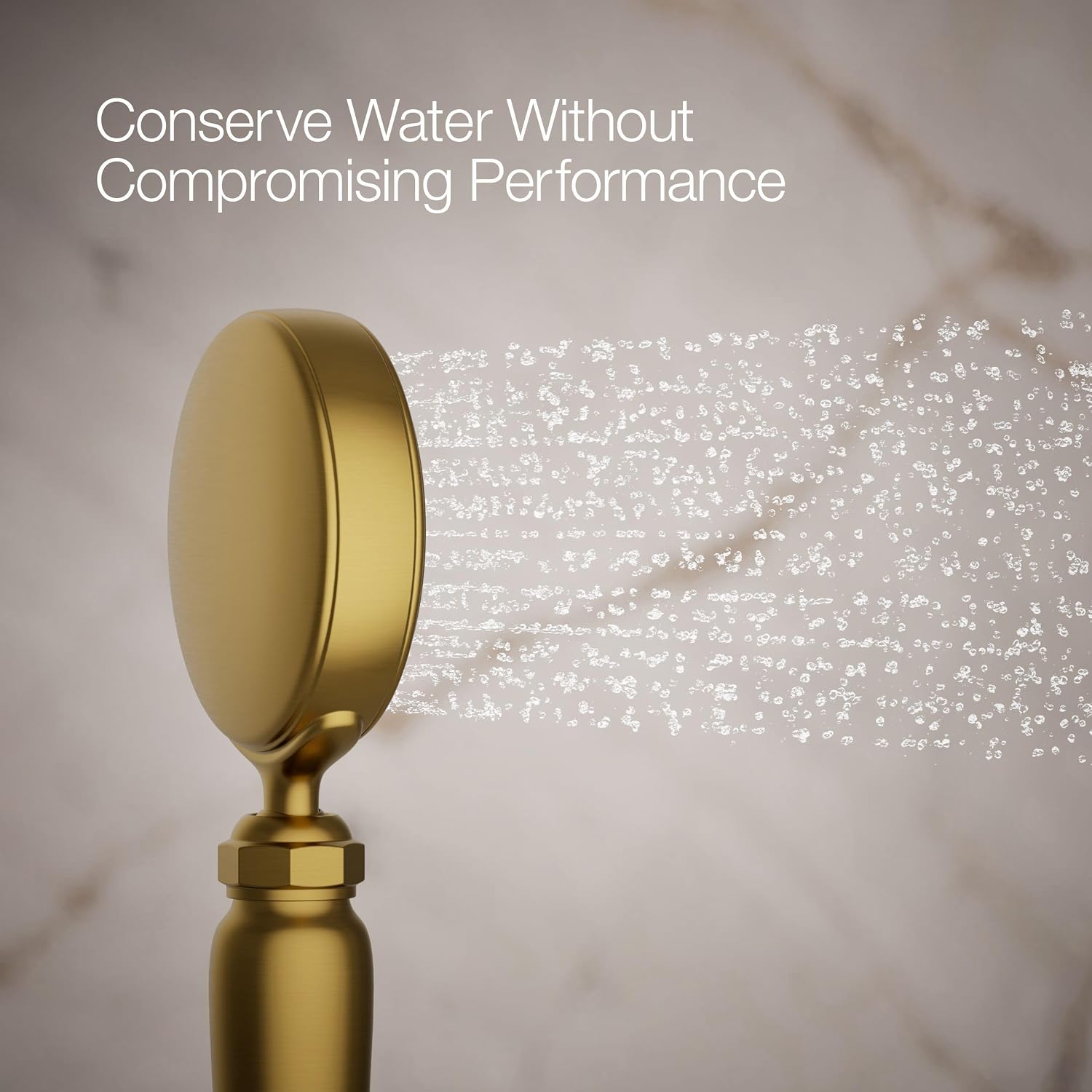 Kohler 72776-G-2MB Artifacts® Single-function handshower, 1.75 gpm, Vibrant Brushed Moderne Brass