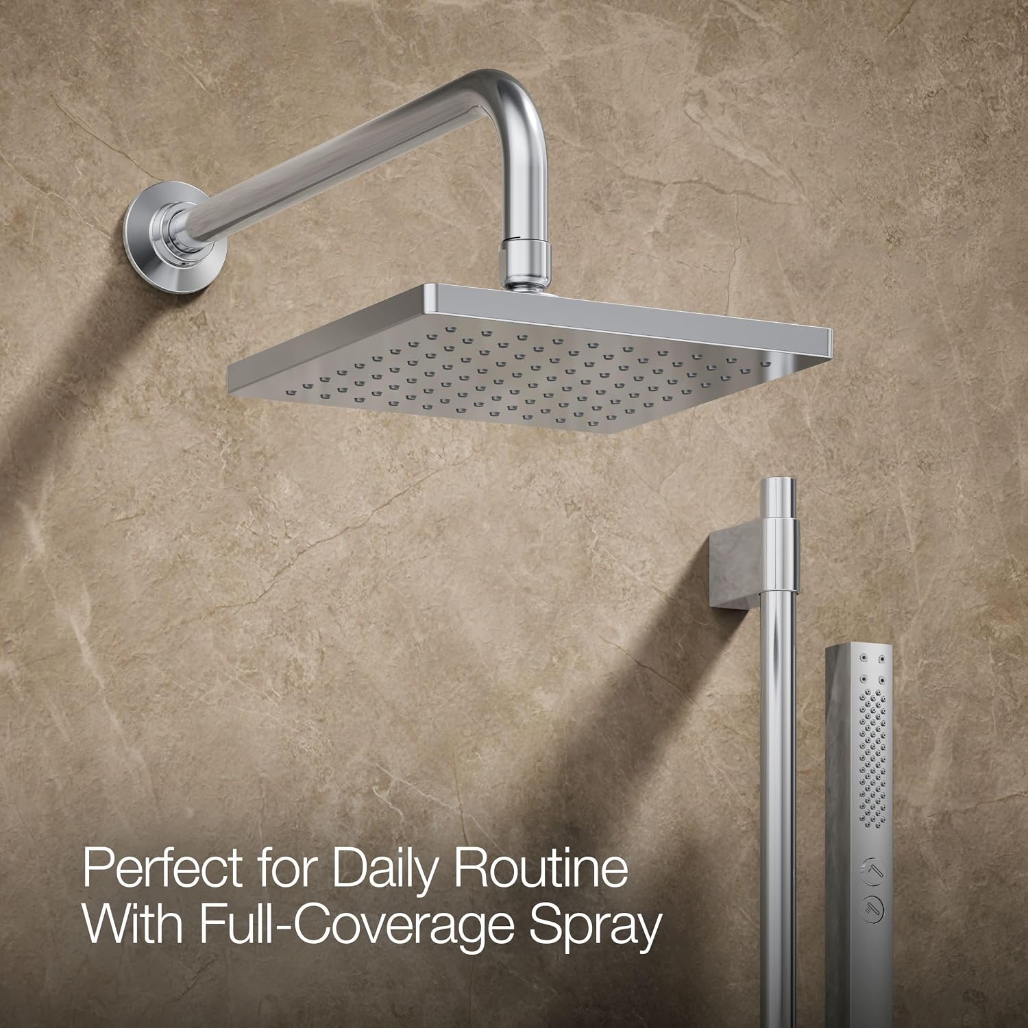 Kohler K-26273-G-CP Honesty Shower Kit with Showerhead, Handshower, and Trim, 1.75 gpm, Polished Chrome