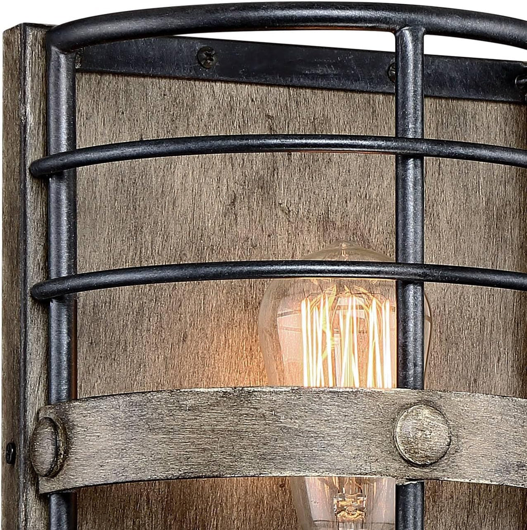 Franklin Iron Works Lexi Farmhouse Rustic Wall Light Sconces Set of 2 Oil Rubbed Bronze Brown Hardwired 8' Fixture Metal Cage for Bedroom Bathroom Vanity Living Room Hallway Dining Kitchen House