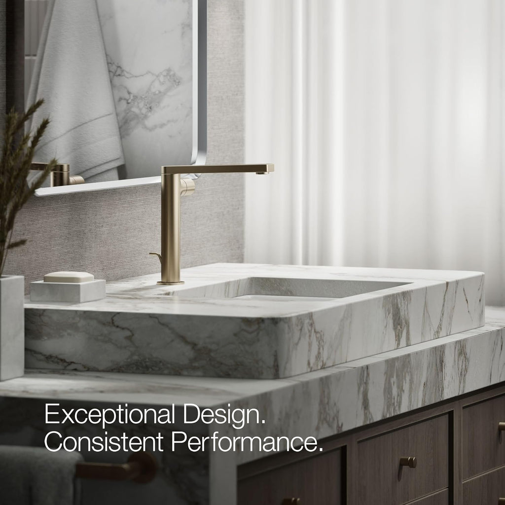 Kohler 73159-7-BV Composed® Tall Single-Handle Bathroom Sink Faucet with Cylindrical Handle, 1.2 gpm, Vibrant Brushed Bronze