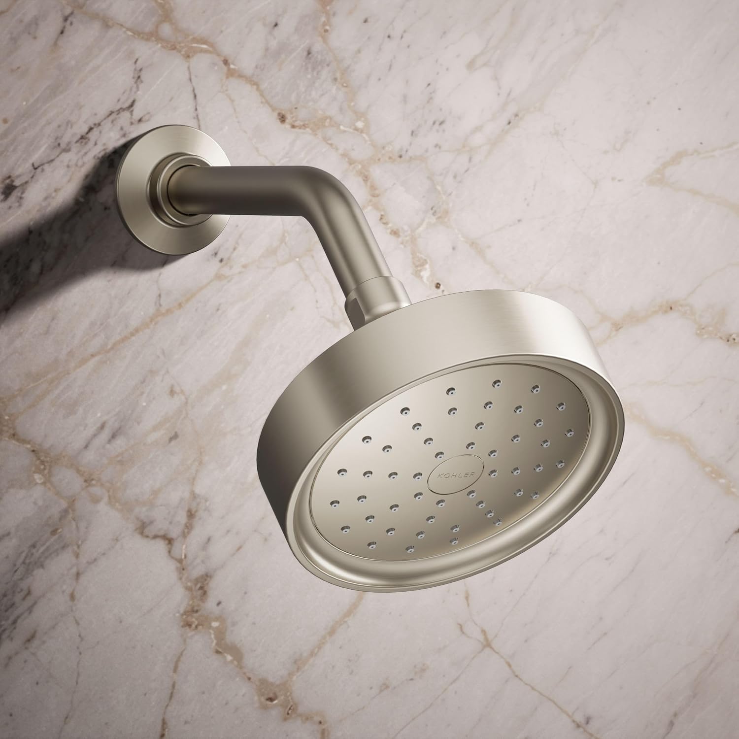 Kohler 965-AK-BN Purist® Single-function showerhead, 2.5 gpm, Vibrant Brushed Nickel