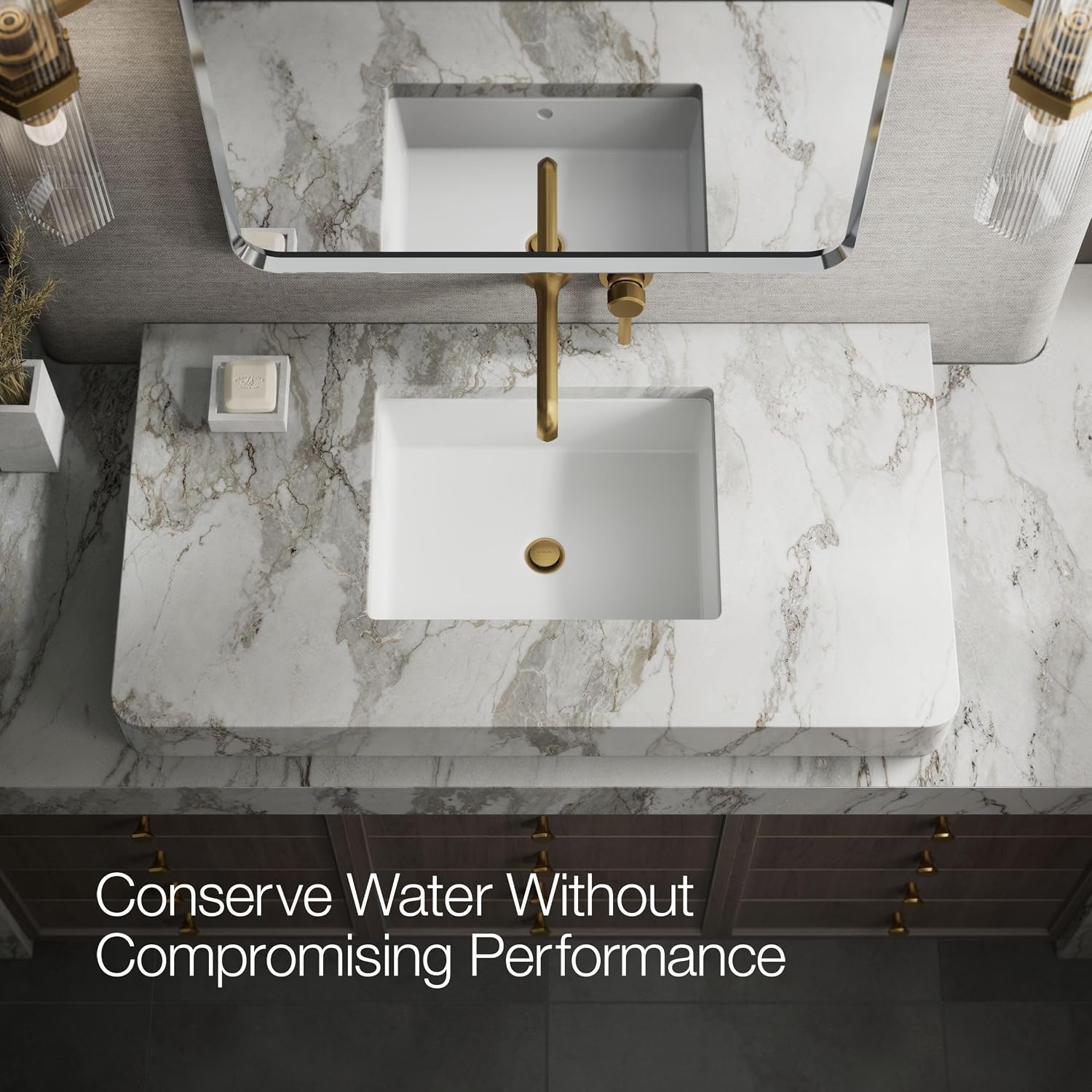 KOHLER K-27012-4-2MB Occasion Wall-Mount Bathroom Sink Faucet Handle, Premium Durable Metal, Corrosion Resistant, Vibrant Brushed Moderne Brass