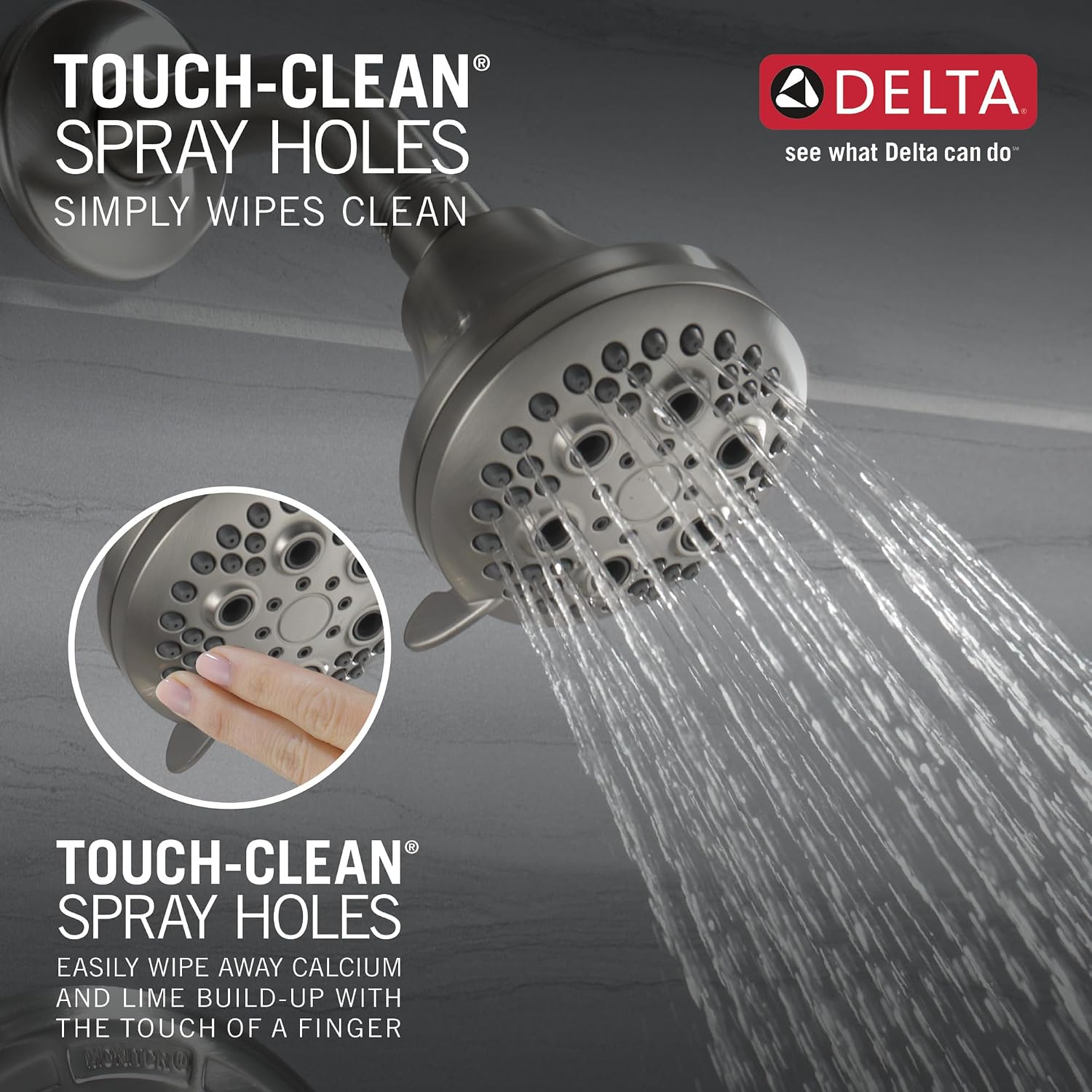 Delta Classic 13 Series 5-Setting Bathtub and Shower Faucet Set, Brushed Nickel Shower Head and Handle Set, Valve Trim Kit, Stainless T13220-SSPD (Valve Not Included)