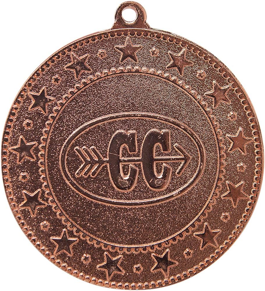 Express Medals 1 to 50 Packs Bronze Cross Country Medal Trophy Award with Neck Ribbon STDDSS10B