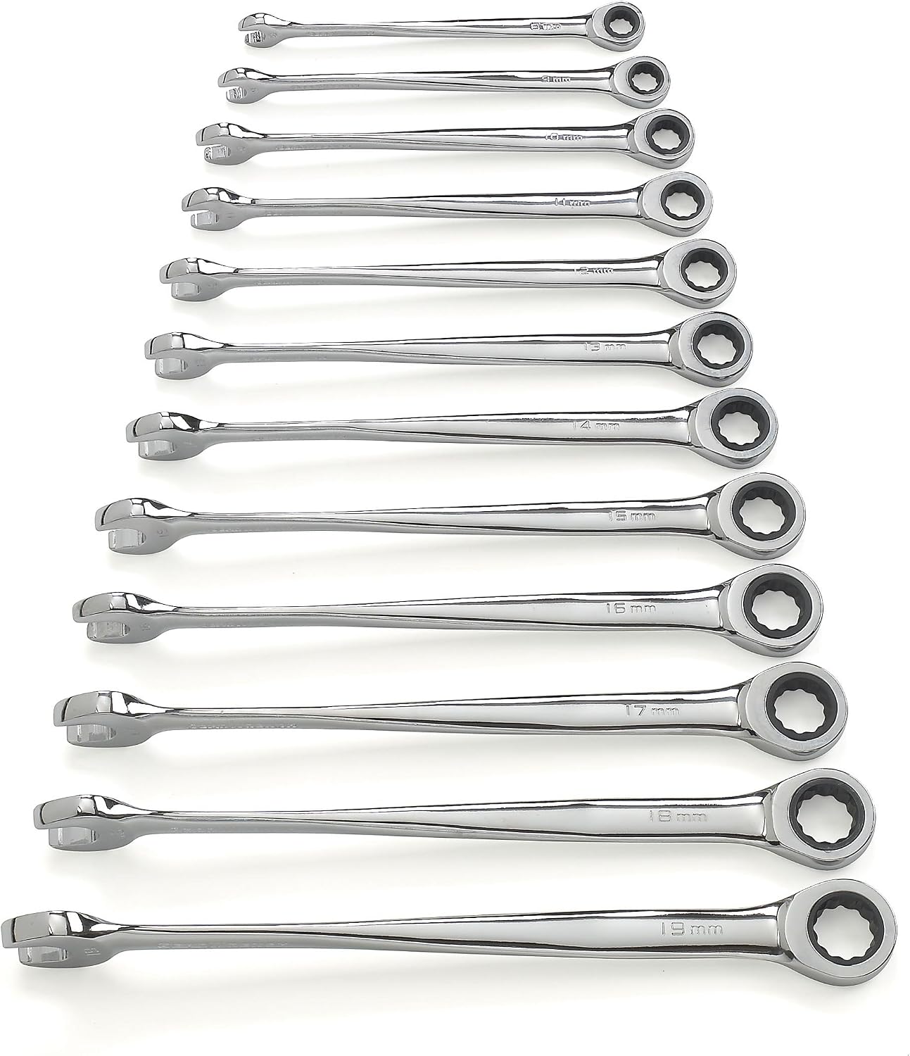 GEARWRENCH 12 Pc. 12 Pt. XL X-Beam Ratcheting Combination Wrench Set, Metric - 85888