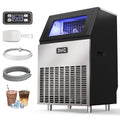 Real Relax Commercial Ice Machine, 270LBS/24H ETL Approval Under Counter Ice Maker Machine, 48LBS Ice Storage Capacity, Auto Self-Cleaning, LCD Display, with Ice Scoop for Party Bars