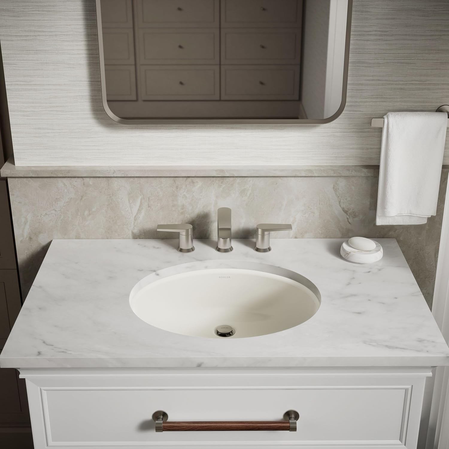 Kohler K-2210-N-96 1-Bowl Undermount Bath Sink w/Sealed Overflow Biscuit