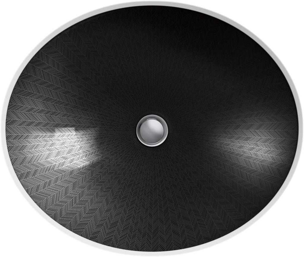 KOHLER K-14218-HD2-7 Sartorial Herringbone Caxton, ARTIST EDITIONS Oval Under Mount Bathroom Sink, Herringbone - French Paisley