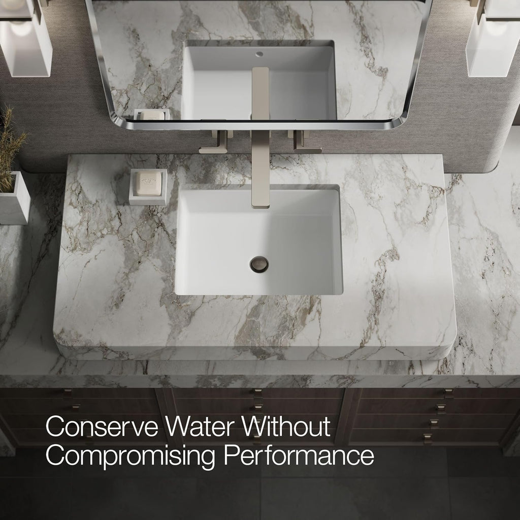 KOHLER T27120-4-CP Parallel® Wall-mount bathroom sink faucet trim, Polished Chrome