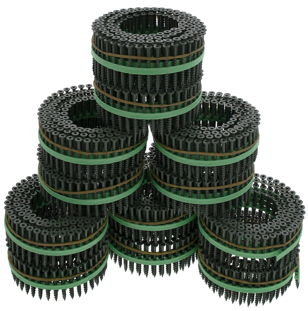 MURO Green Epoxy Shield Guard Coated #8 x 2' Square Flathead Exterior Deck Screws for Speed Driver