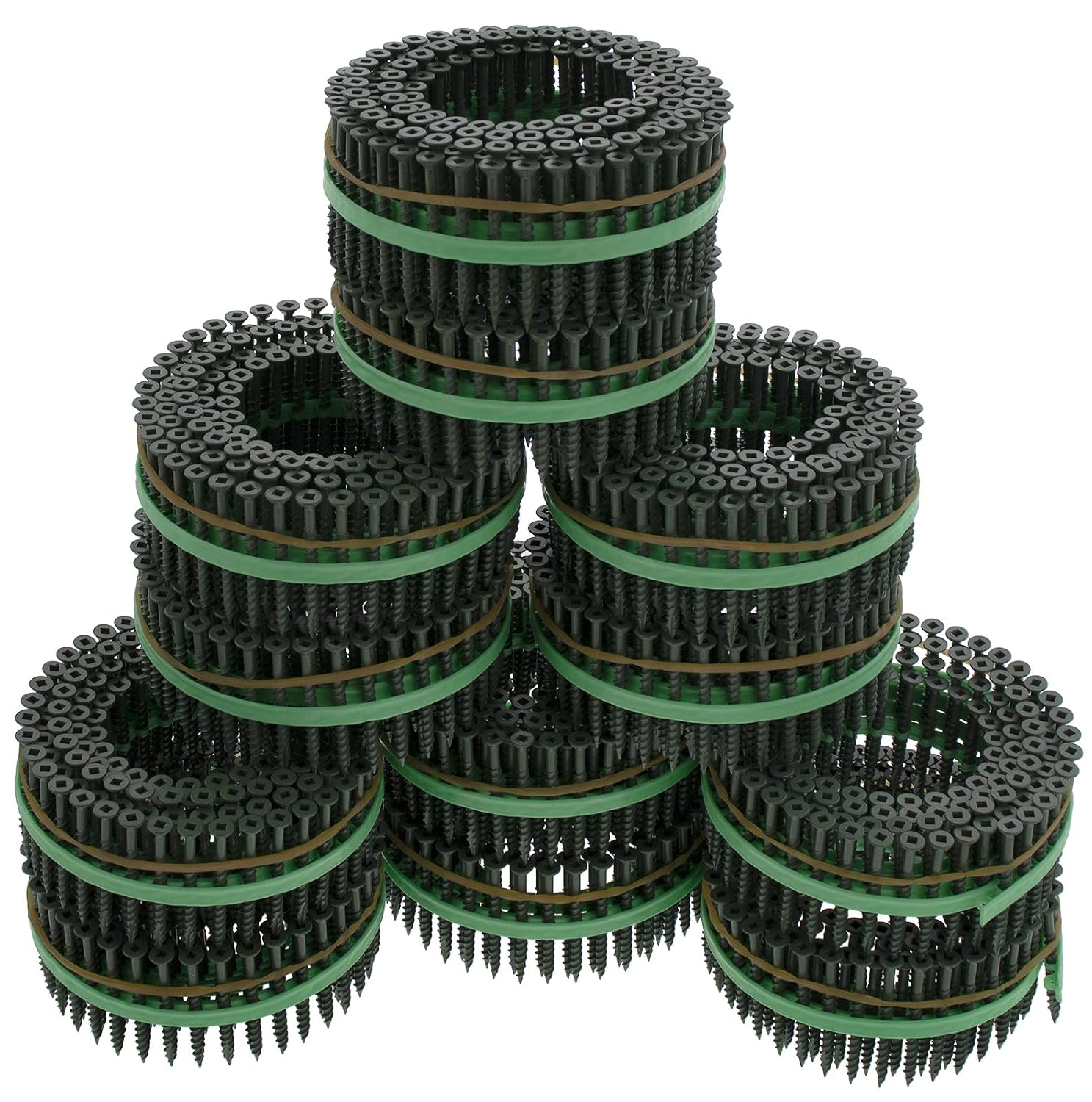 MURO Green Epoxy Shield Guard Coated #8 x 2' Square Flathead Exterior Deck Screws for Speed Driver
