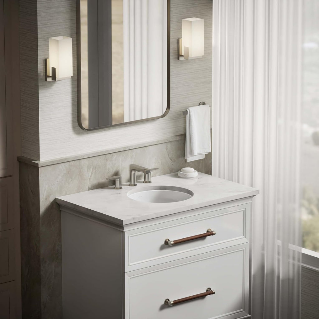 KOHLER K-29000-0 Caxton Undercounter Bathroom Sink, Round, White
