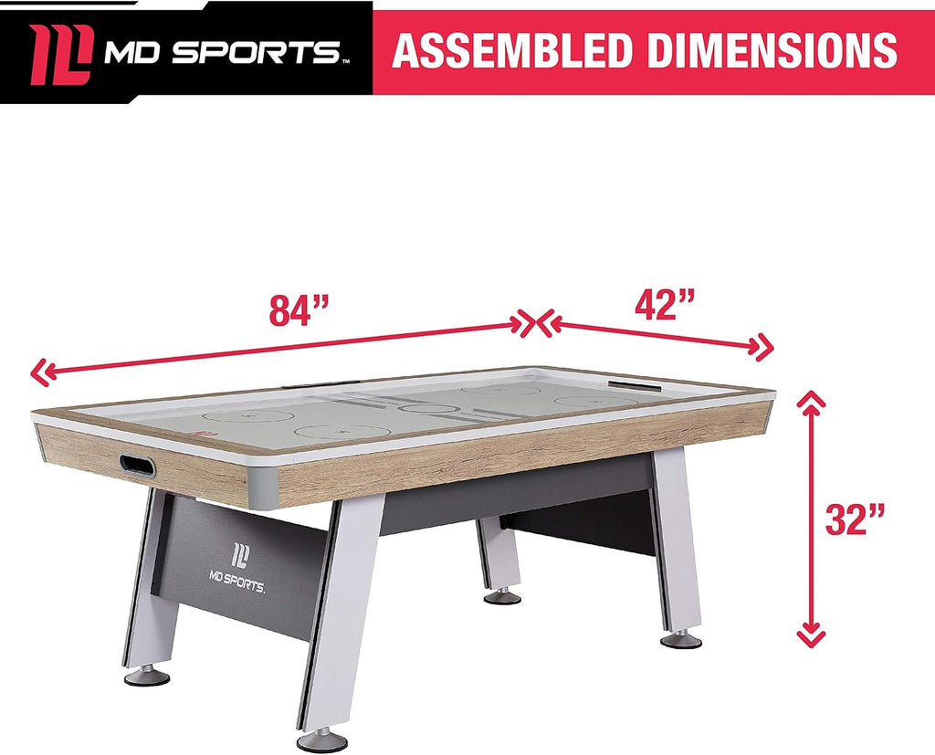 MD Sports Air Hockey Table with Arcade Electronic Scorer, Perfect for Family Game Rooms