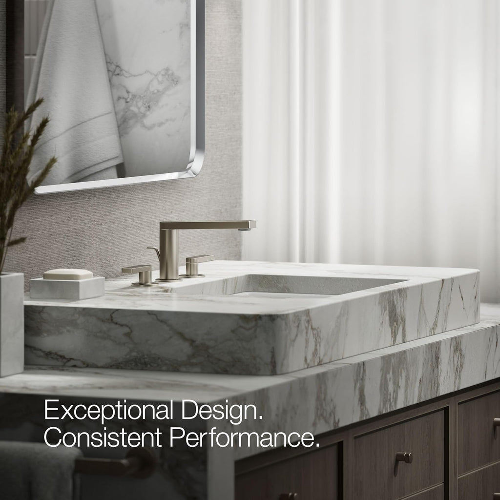 Kohler 73060-4-BN Composed® Widespread Bathroom Sink Faucet with Lever Handles, 1.2 gpm, Vibrant Brushed Nickel