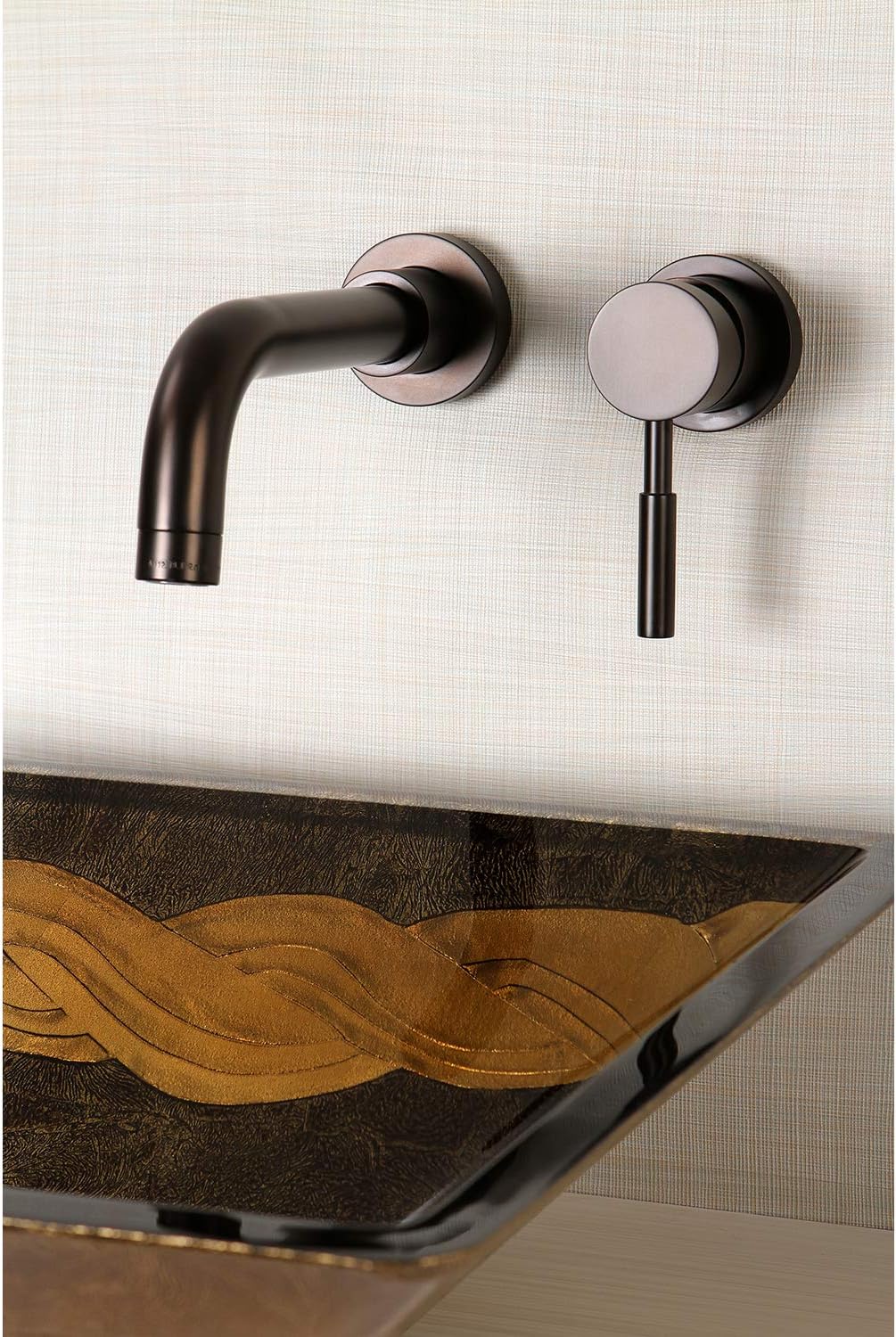 Kingston Brass KS8115DL Single-Handle Wall Mount Bathroom Faucet, Oil Rubbed Bronze