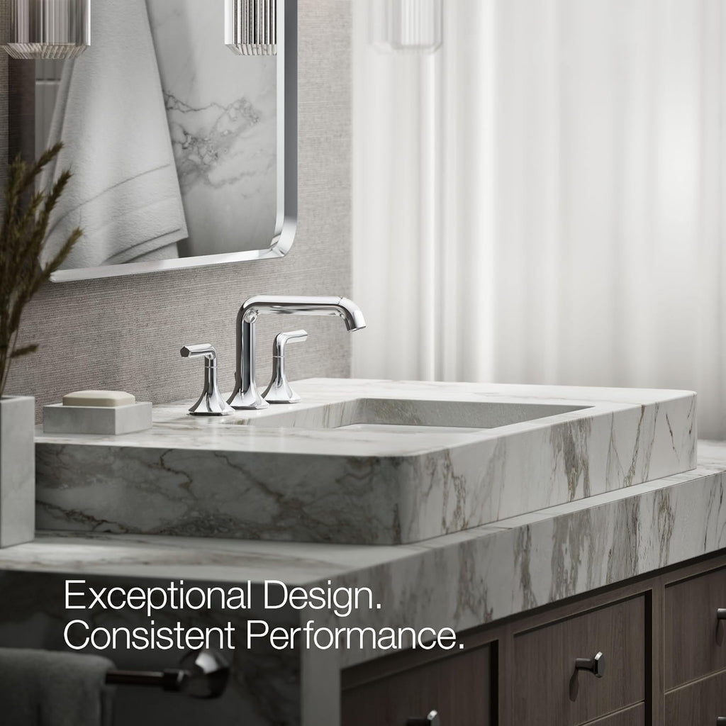 Kohler 27009-CP Occasion® Bathroom Sink Faucet spout with Straight Design, 1.2 gpm, Polished Chrome