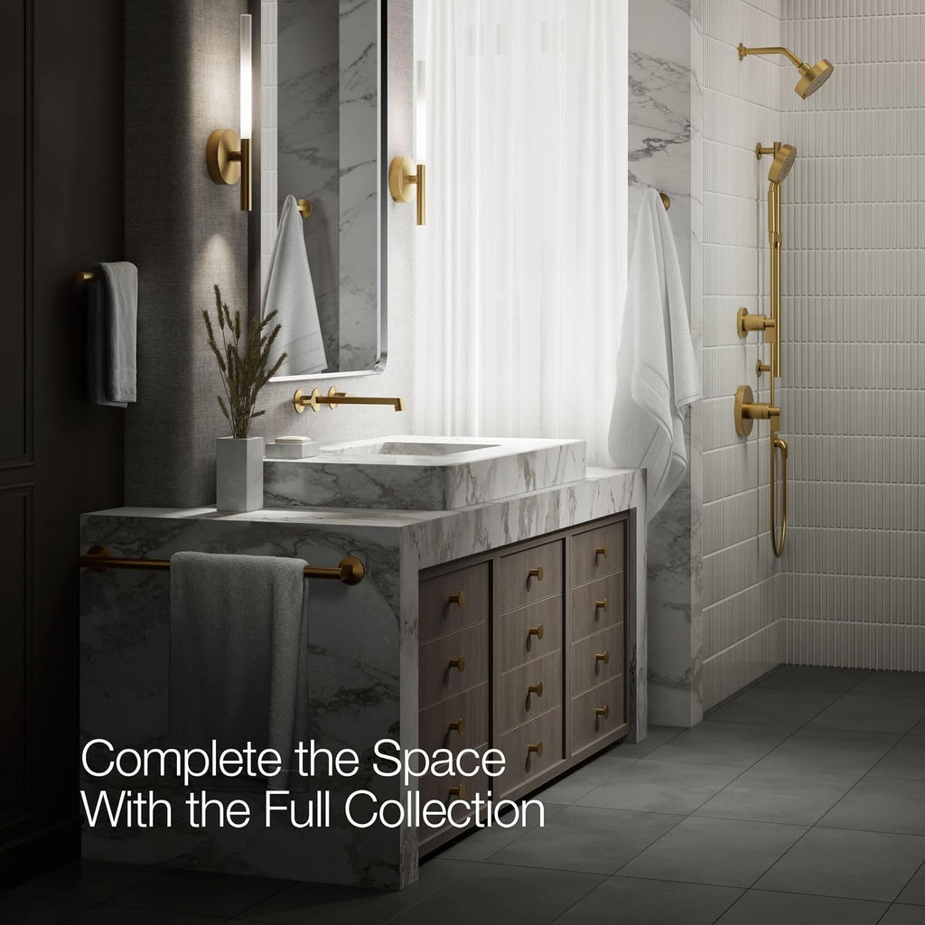 Kohler T23889-2MB Components Plumbing Fixtures, Vibrant Brushed Moderne Brass