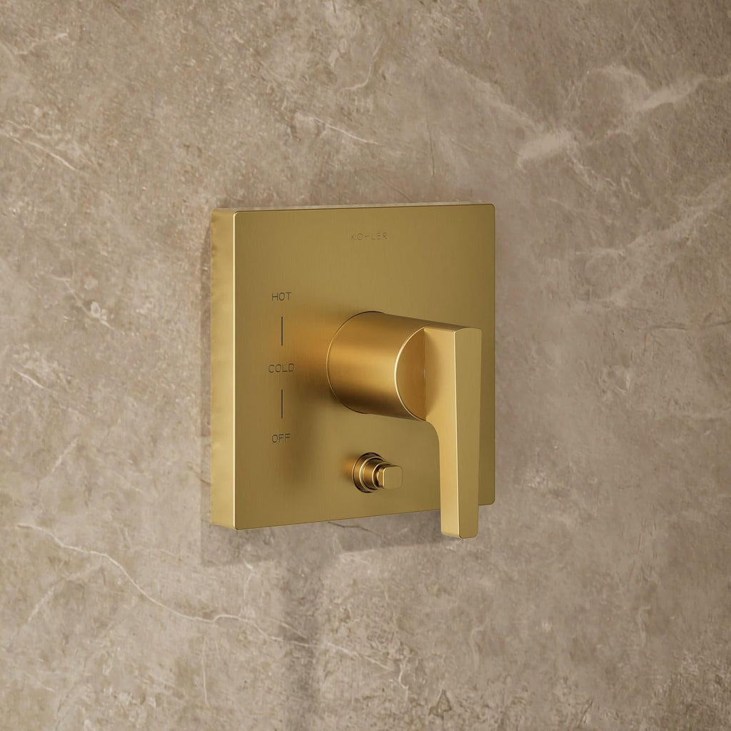 Kohler K-26273-G-2MB Honesty Shower Kit with Showerhead, Handshower, and Trim, 1.75 gpm, Vibrant Brushed Moderne Brass