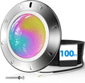 LyLmLe Pool Light for Inground Pools, 65W 10 Inch RGBW Multicolor Inground Pool Light, 316 Stainless Steel, 12V Color Changing LED Pool Lights for 10' Niches, 100ft Cord,Without Transformer Controller