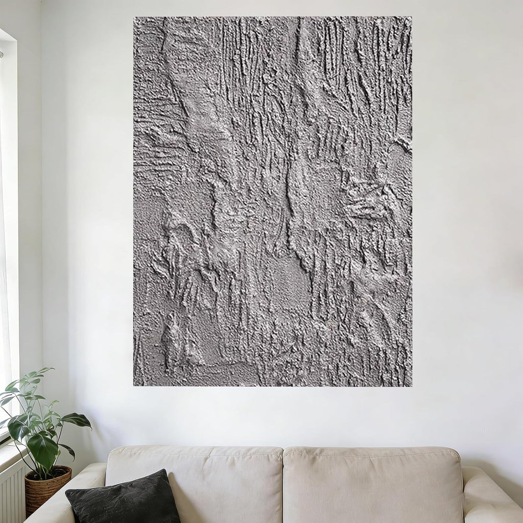 Vertical Breaker Box Decorative Cover Extra Large, Texture Electricity Meter Boxs for Replacement/Protection, Wall Mounted Fuse Box Covers for Indoor(ligjt Grey,70x100cm(27 1/2x39 3/8in))