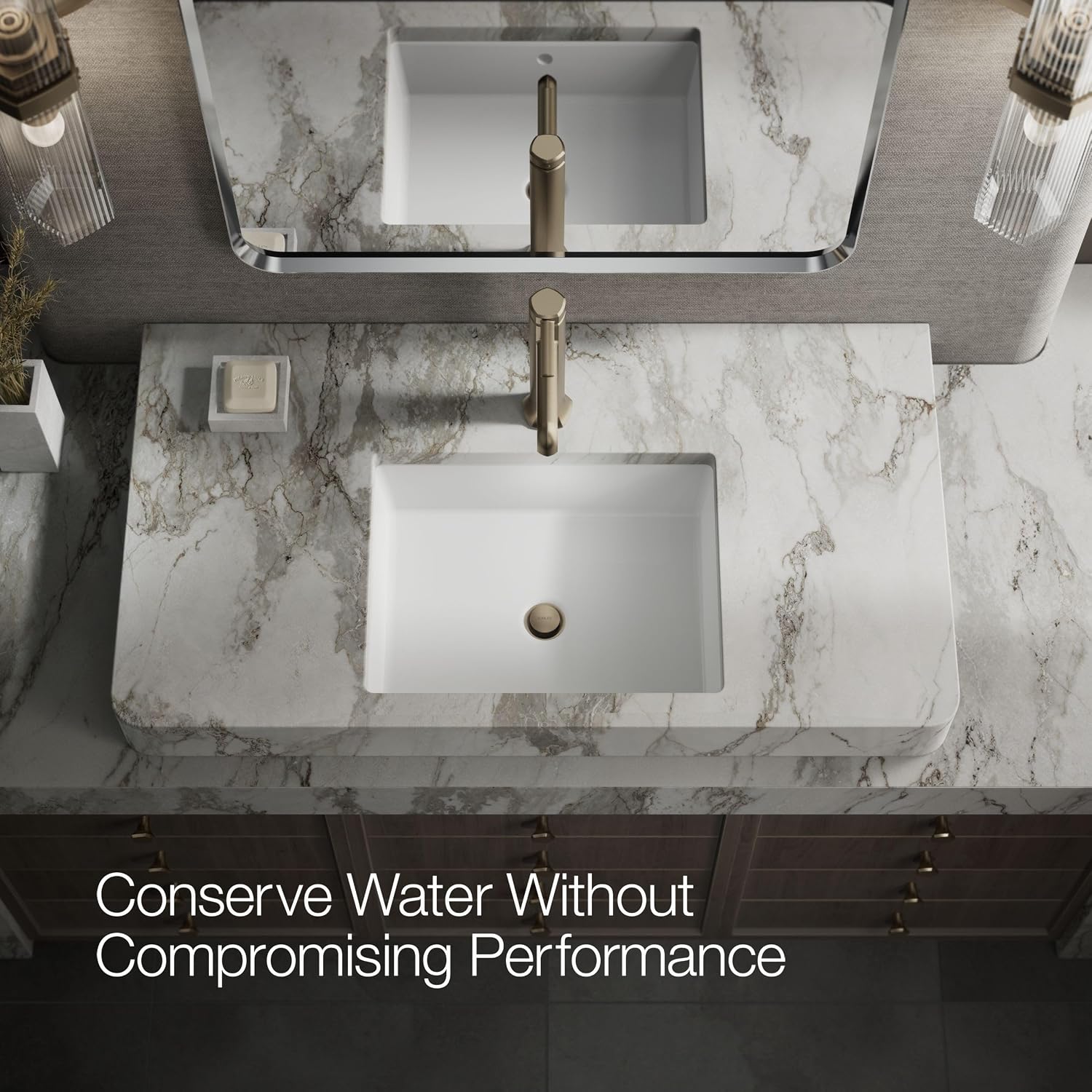Kohler 27003-4-BV Occasion® Tall Single-Handle Bathroom Sink Faucet, 1.2 gpm, Vibrant Brushed Bronze
