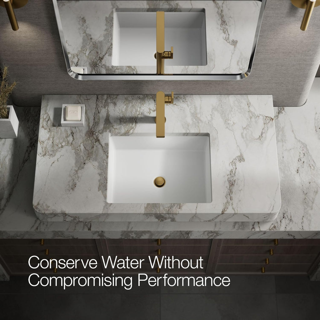 Kohler 73168-4-2MB Composed® Tall single-handle bathroom sink faucet with Lever handle, 1.2 gpm, Vibrant Brushed Moderne Brass