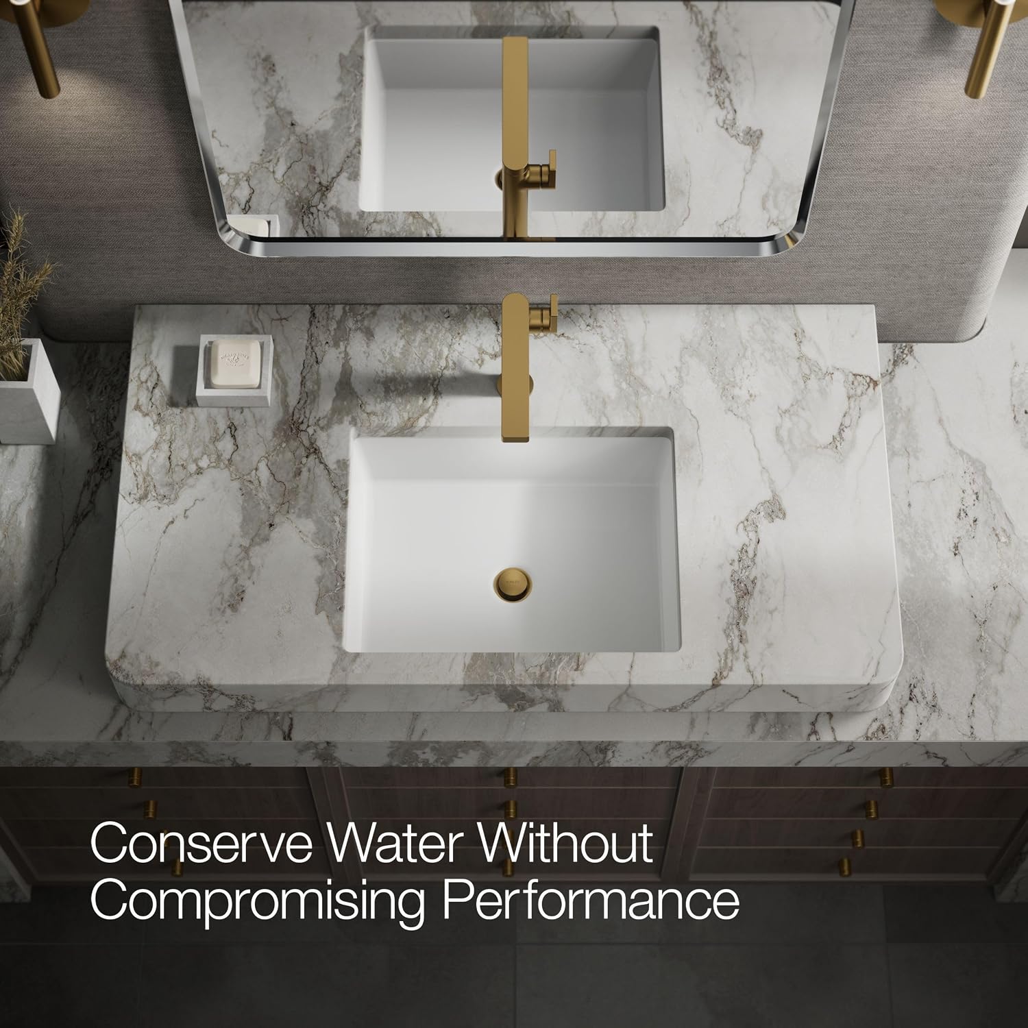 Kohler 73168-4-2MB Composed® Tall single-handle bathroom sink faucet with Lever handle, 1.2 gpm, Vibrant Brushed Moderne Brass
