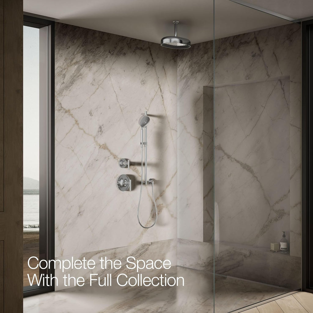Kohler 26293-CP Statement® Oblong 12' single-function rainhead, 2.5 gpm, Polished Chrome