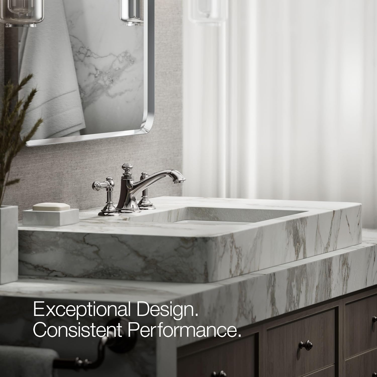 KOHLER 98068-4-TT ARTIFACTS™ WIDESPREAD HANDLES, LEVER, Vibrant Titanium