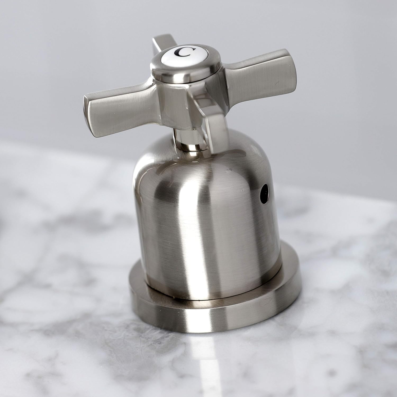 Kingston Brass FSC8938ZX Millennium Widespread Bathroom Faucet with Pop-Up Drain, Brushed Nickel