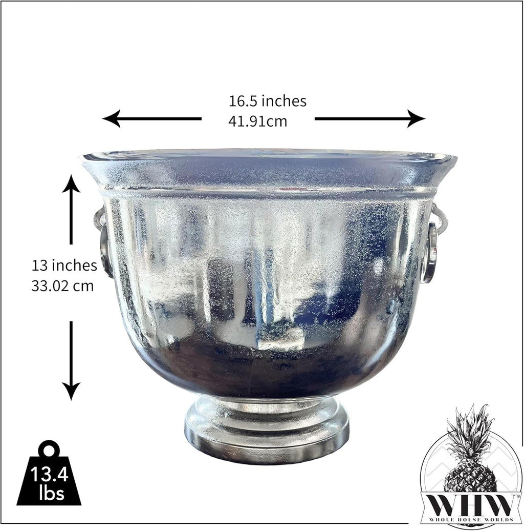 WHW Whole House Worlds Oversized Luxury Champagne Bucket with Old World Panache, 17.75 Inches, (45 cm) Grand Hotel Collection