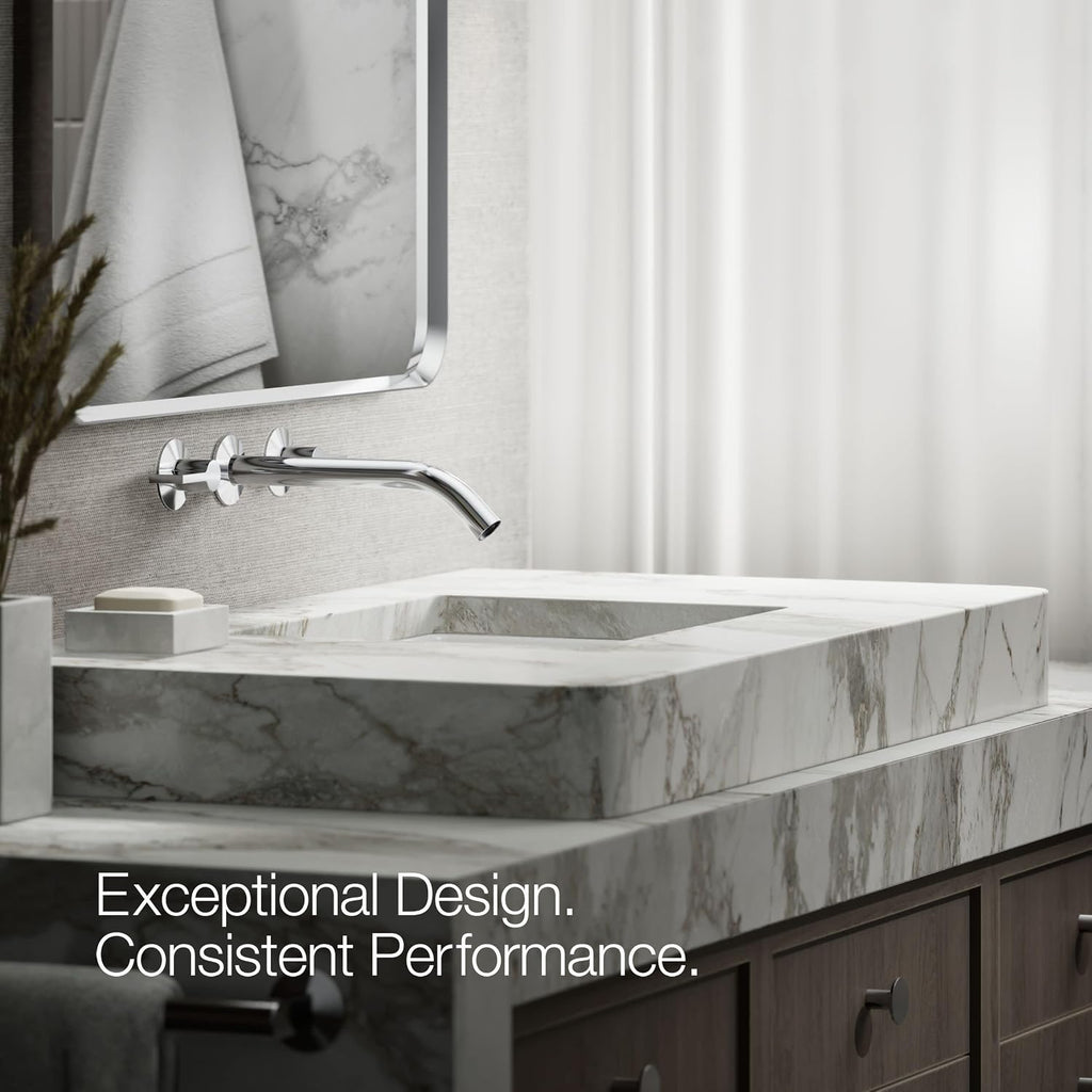 KOHLER Components Wall-mount Bathroom Sink Faucet Trim With Lever Handles
