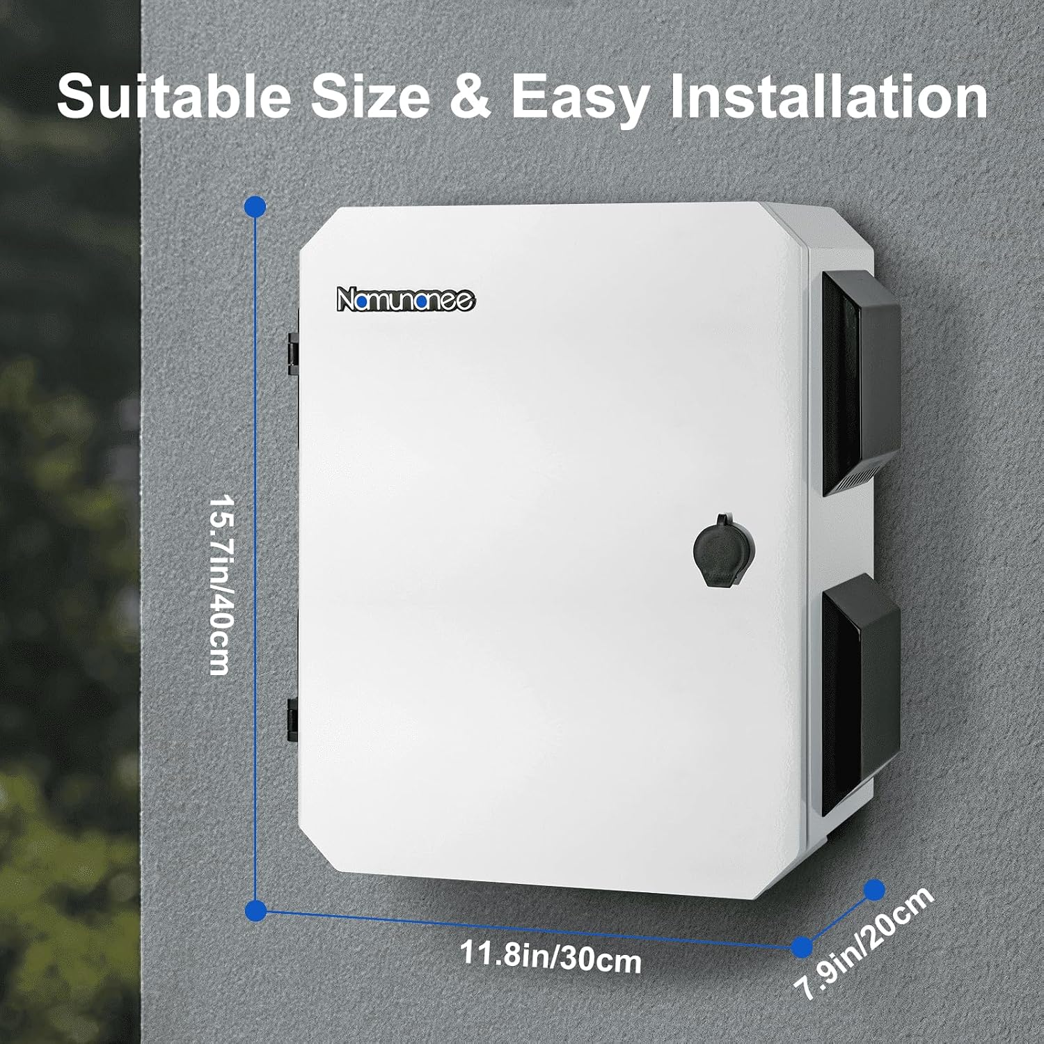 Outdoor Electrical Box, Cold-Rolled Steel Plate, Aluminum Alloy Back Beam, One-Piece Ventilation Design, IP65 Waterproof, Wall/Pole Mounted (15.7' x 11.8' x 7.9')