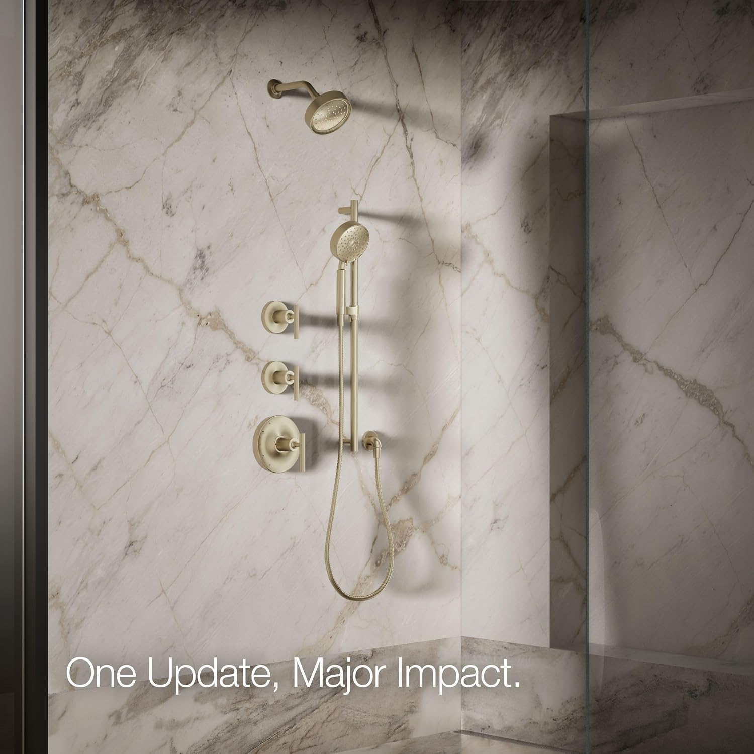 Kohler 965-AK-BV Purist® Single-function showerhead, 2.5 gpm, Vibrant Brushed Bronze
