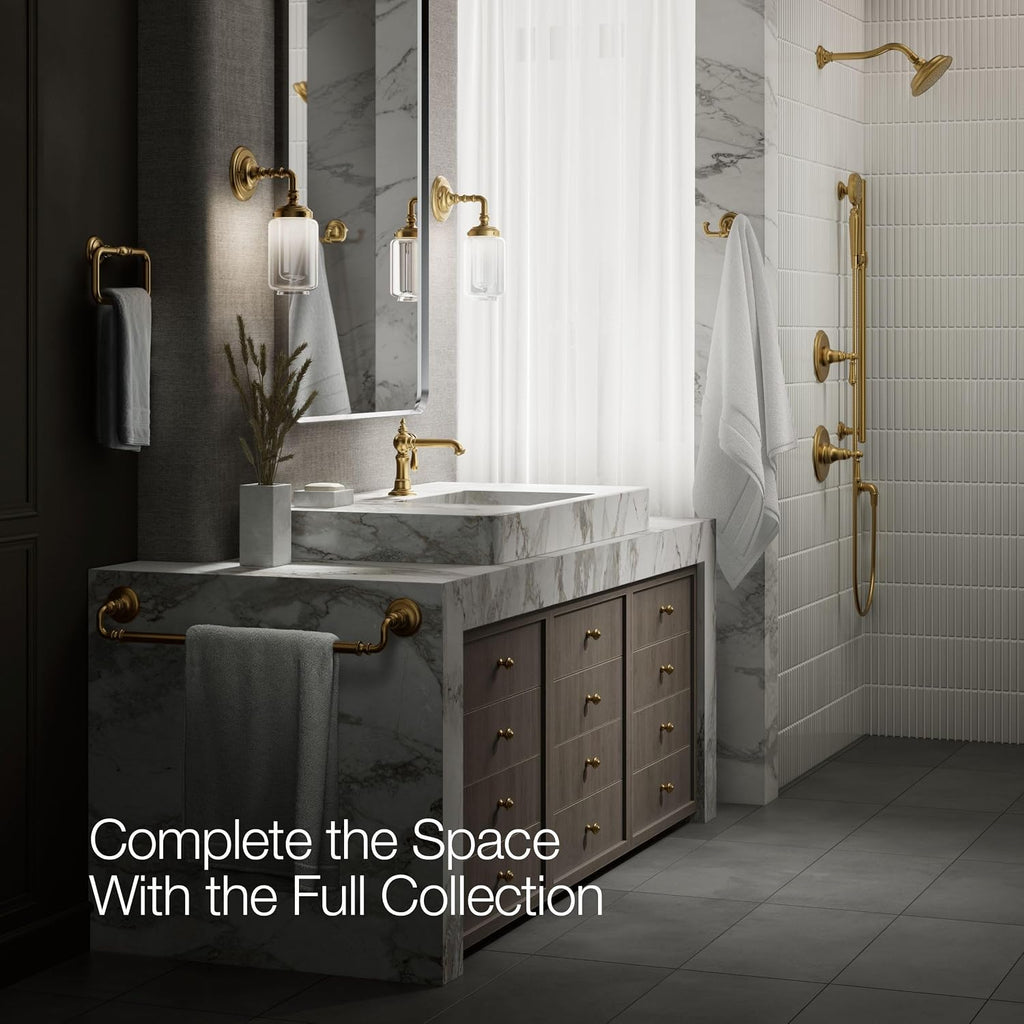 Kohler 72762-9M-2MB Artifacts® Single-Handle Bathroom Sink Faucet, 1.2 gpm, Vibrant Brushed Moderne Brass