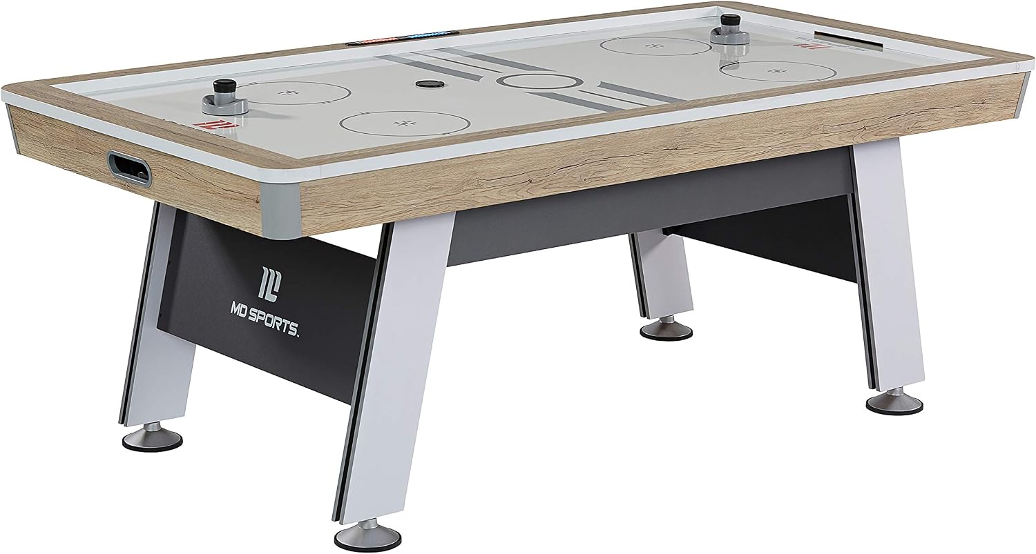 MD Sports Air Hockey Table with Arcade Electronic Scorer, Perfect for Family Game Rooms