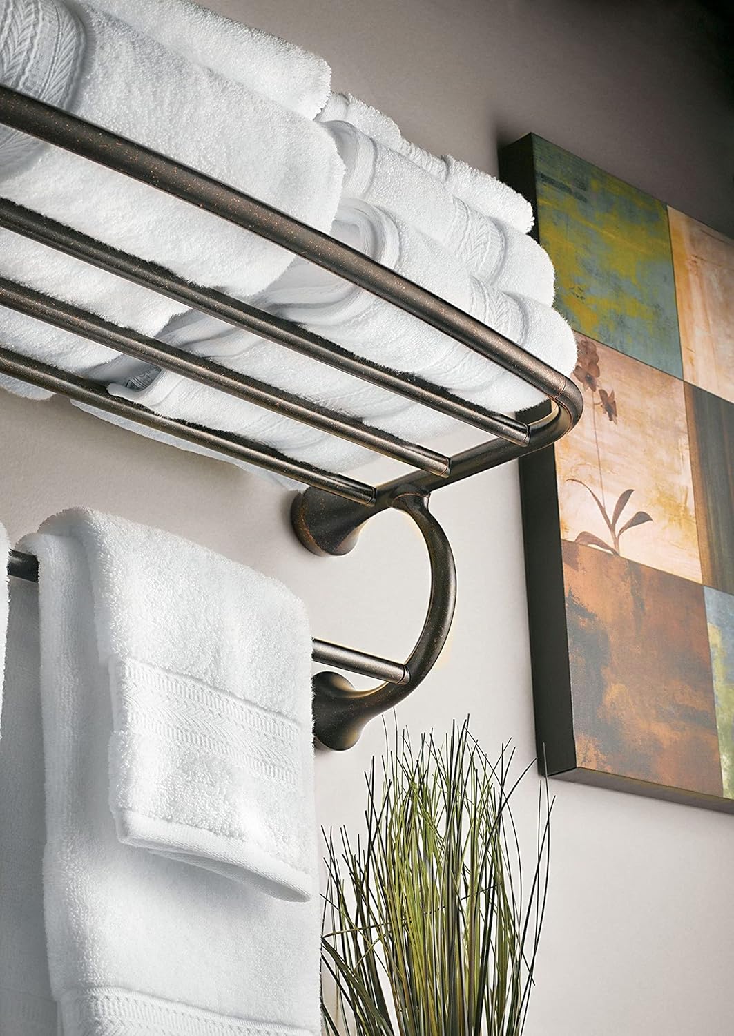 Moen YB2894ORB Eva Bathroom Hotel Towel Shelf, Oil-Rubbed Bronze